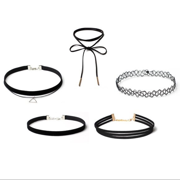 American Eagle Outfitters Jewelry - Black Choker Set (5)